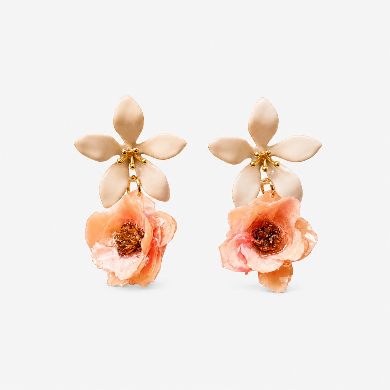 Organic Camelia Earrings