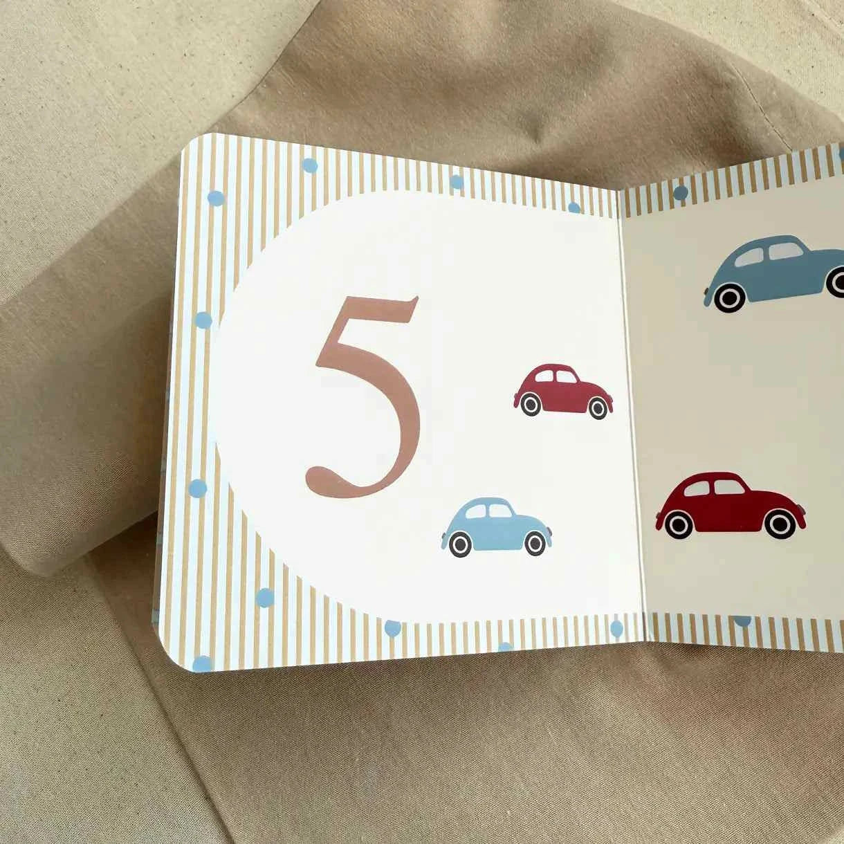 Children's book teaching learning to count to 10 with playful number illustrations