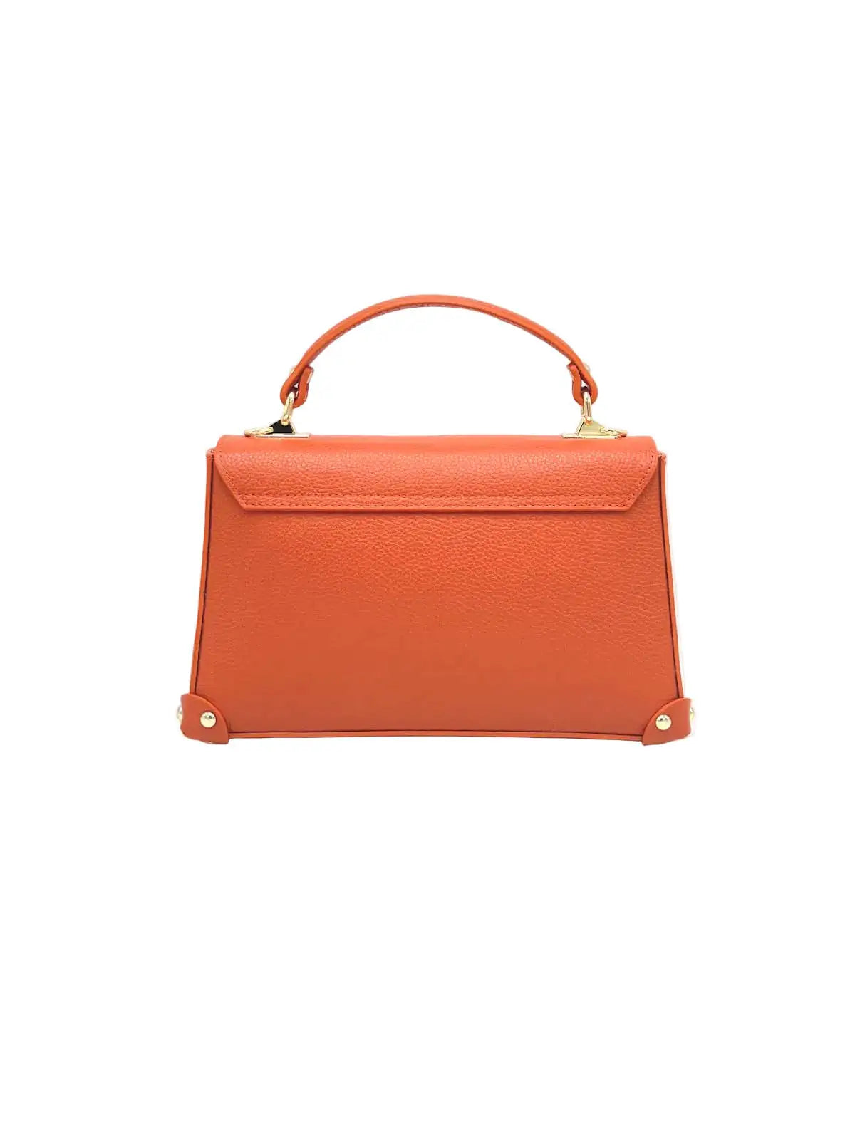 Premium orange leather shoulder handbag combining genuine leather craftsmanship with a stylish versatile design