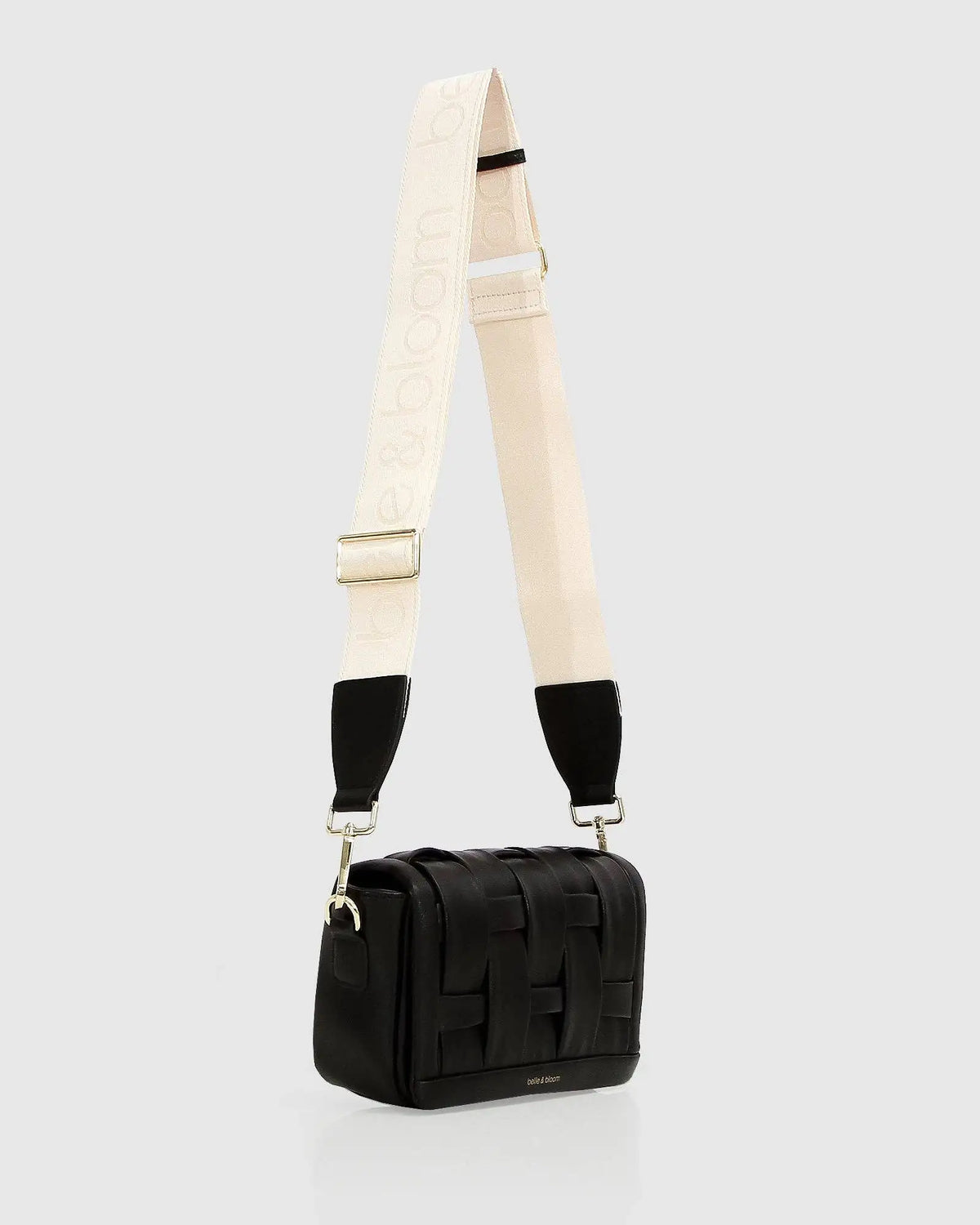 Quilted woven shoulder crossbody bag with a refined silhouette for effortless everyday styling