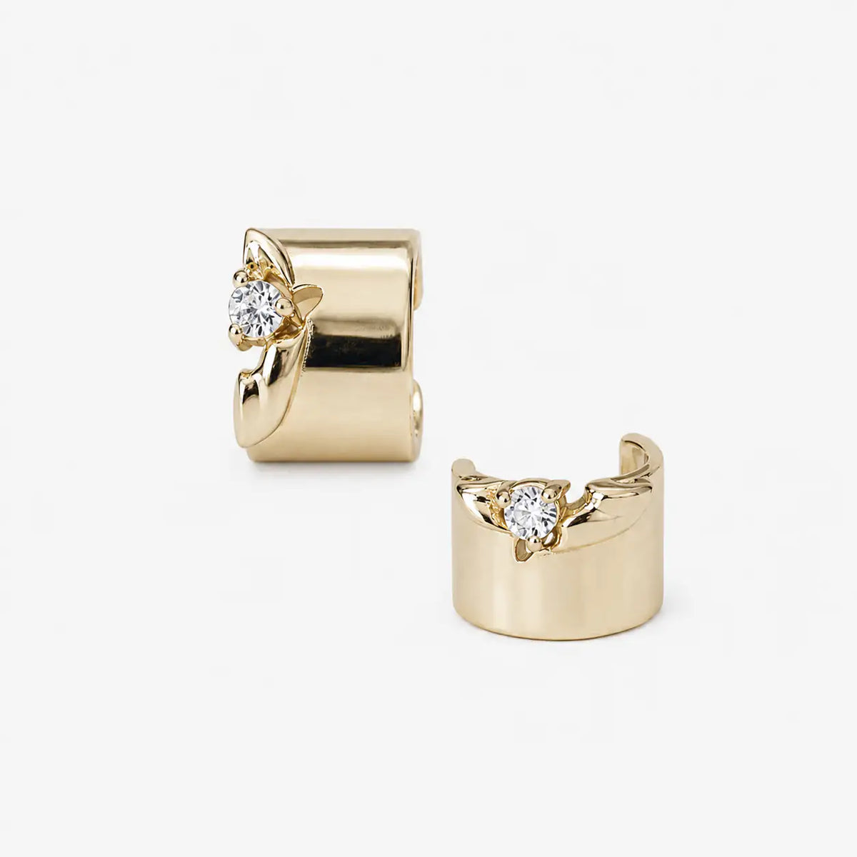 Golden Petal Hoops – product image