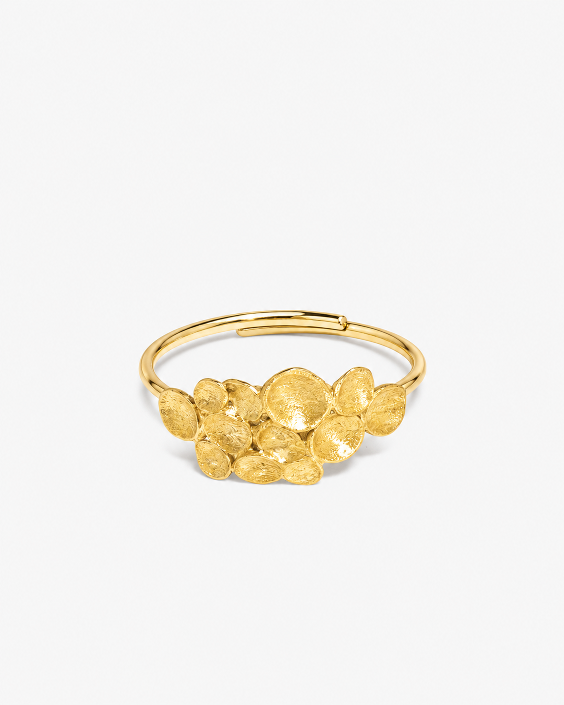  Simone ring crafted from 925 sterling silver with an elegant 18K gold-plated finish