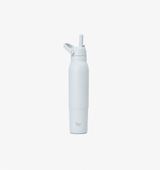 Soft Blue water bottle with straw
