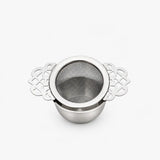 Stainless steel tea strainer with a reusable fine-mesh design for loose leaf tea and elegant everyday brewing