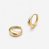 Yulia gold hoop earrings crafted from 14K gold-plated 925 sterling silver with an elegant everyday statement design