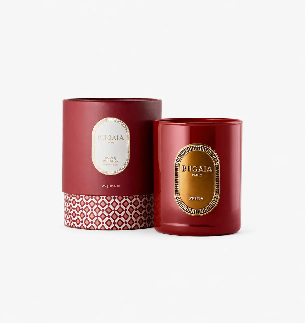 Zelda scented candle in tinted glass with a luxurious fragrance and warm elegant ambience