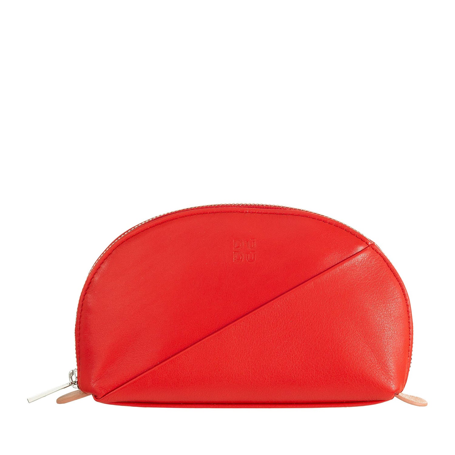 Dudu Leren Cosmetische Tas Toilettas Clutch Rode Vlam