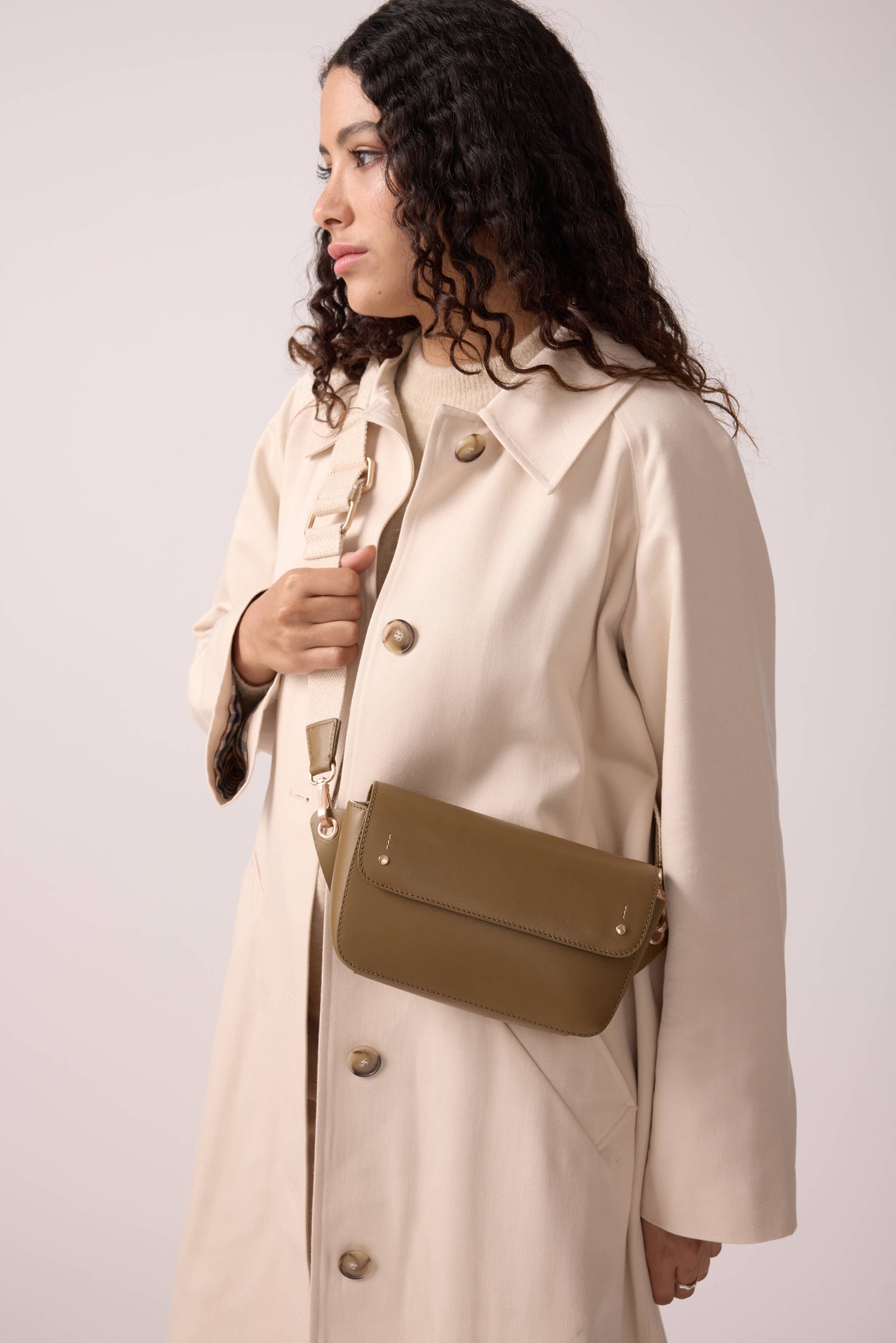 Emilie Bronze Leather Belt Bag – Premium Leather Crossbody Bag
