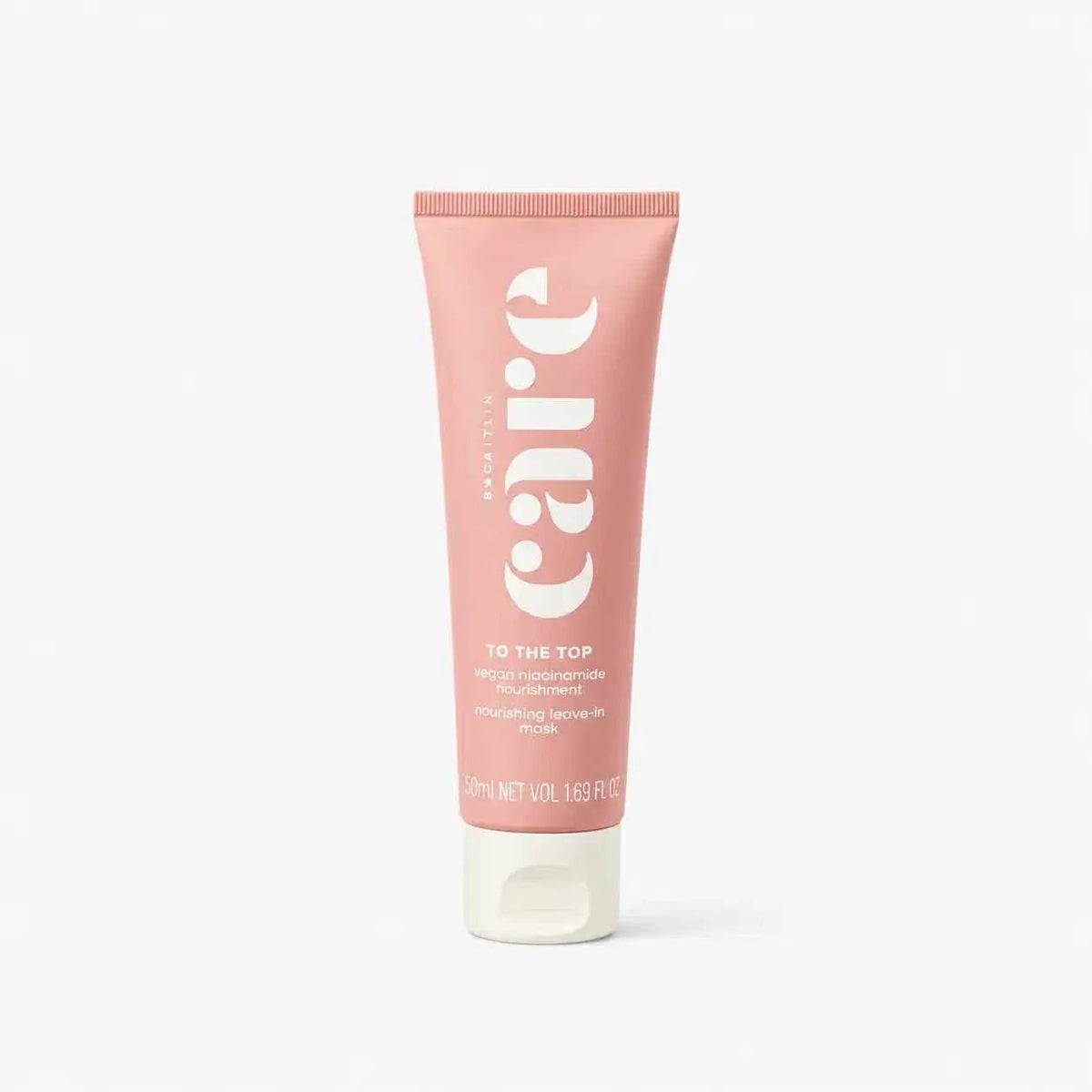 Made With Care - Nourishing Mask in a soft pink squeeze tube with white text and white flip cap, a nourishing leave-in skincare treatment