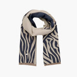 Liet & Joliet Scarf Monica, polyester-viscose blend, zebra pattern.