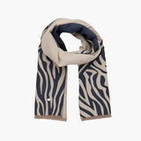 Liet & Joliet Scarf Monica, polyester-viscose blend, zebra pattern.